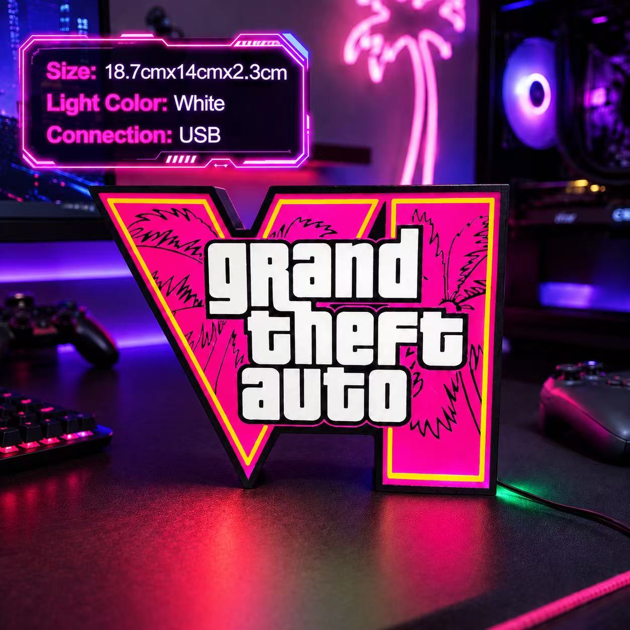 2026 New GTA 6 Horizon Ambient - Desk Setup Lamp ulasan dan harga