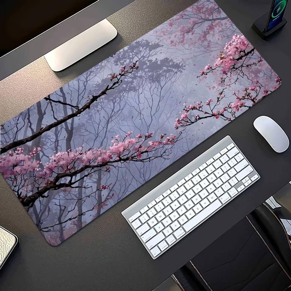 Plum Blossom Ink Art Extended  - Desk Setup Pc And Laptop ulasan dan harga