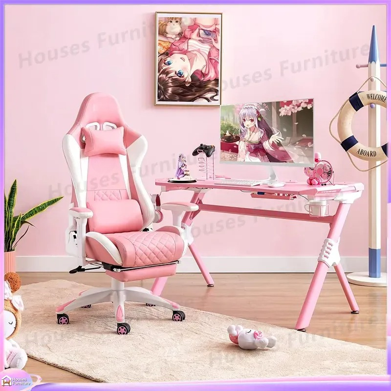 Black LED Light Computer Desk  - Desk Setup L Shaped ulasan dan harga